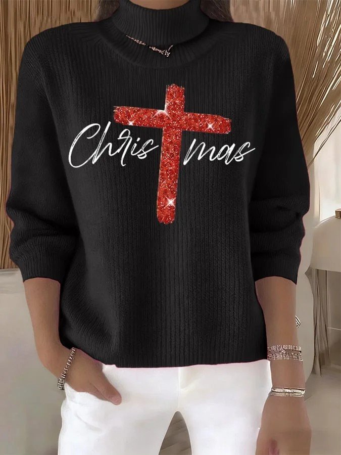 Turtleneck Loose Vintage Christmas Sweater