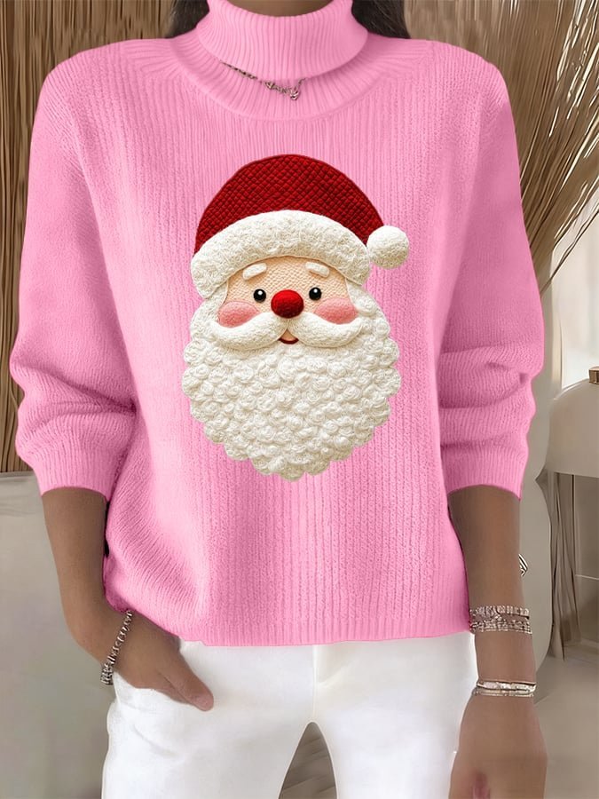 Christmas Turtleneck Loose Vintage Sweater