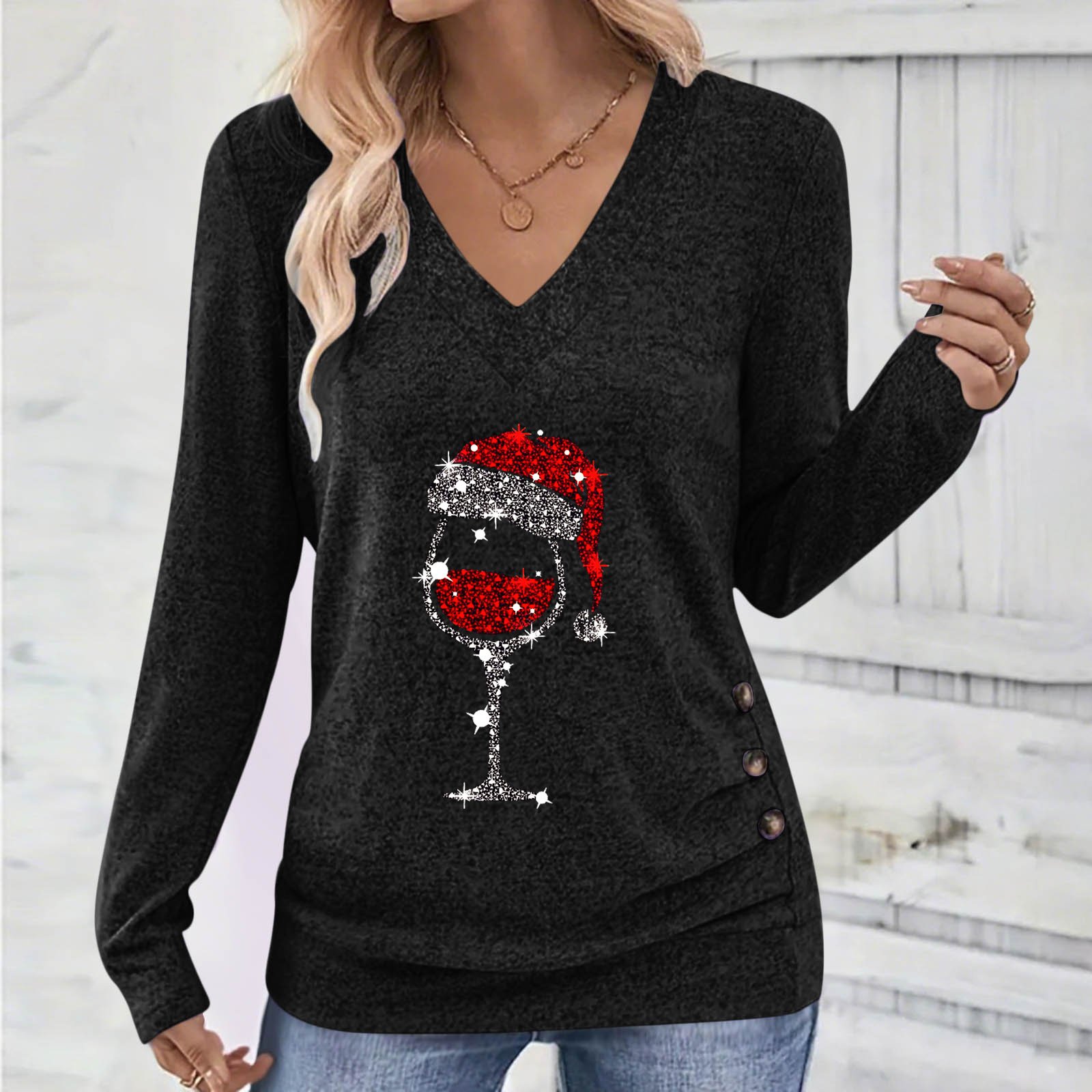 V Neck Casual T-Shirt