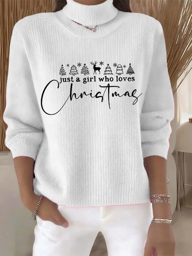 Christmas Turtleneck Loose Casual Sweater