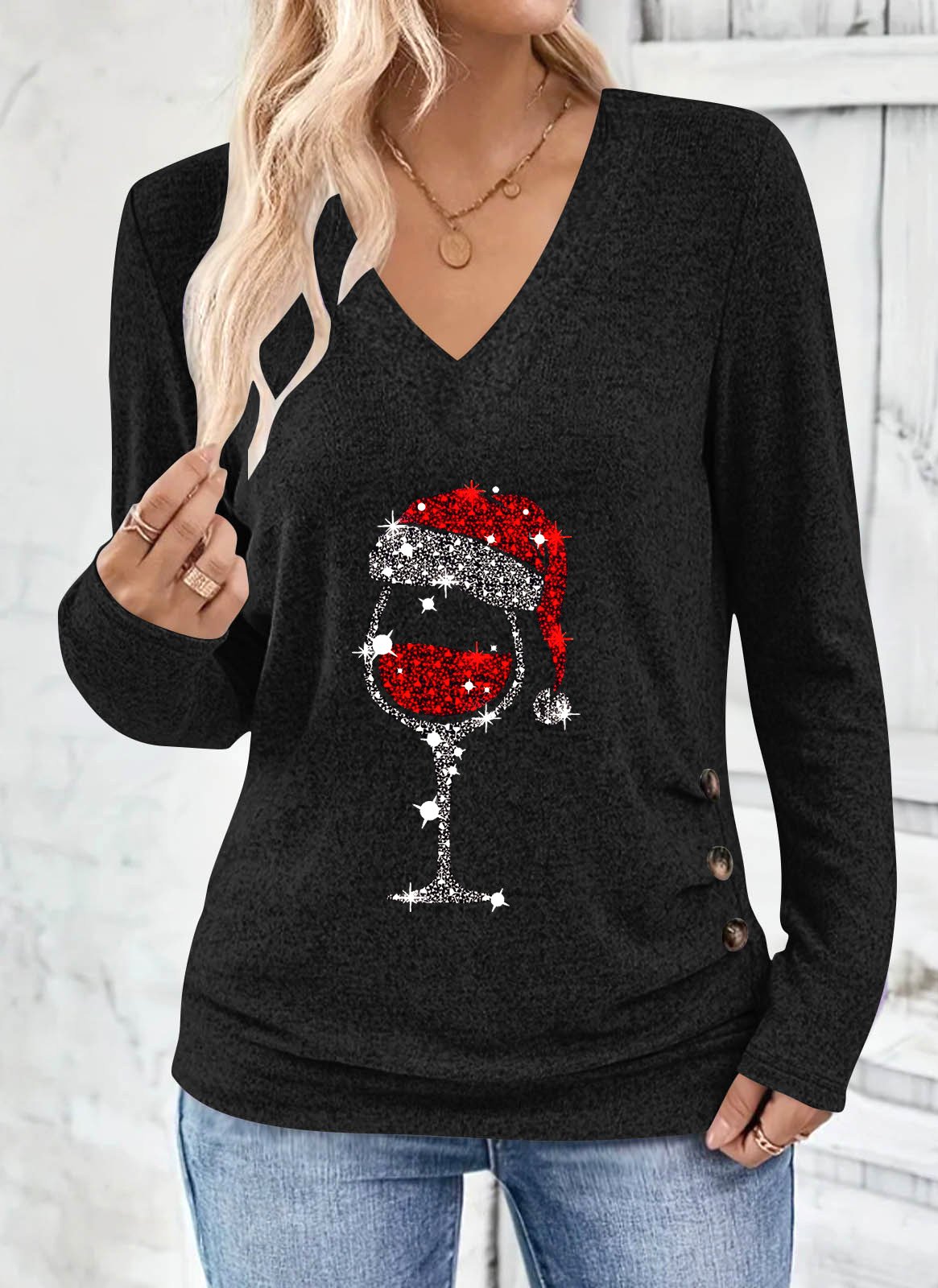 V Neck Casual T-Shirt