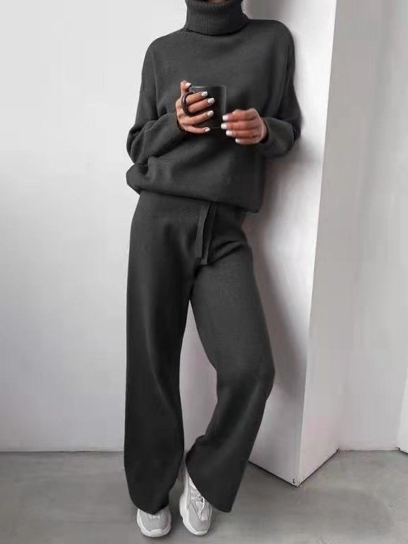 Women's Adjustable Strap Plain Daily Going Out Two-Piece Set Khaki Casual Spring/Fall Top With Pants Matching Set