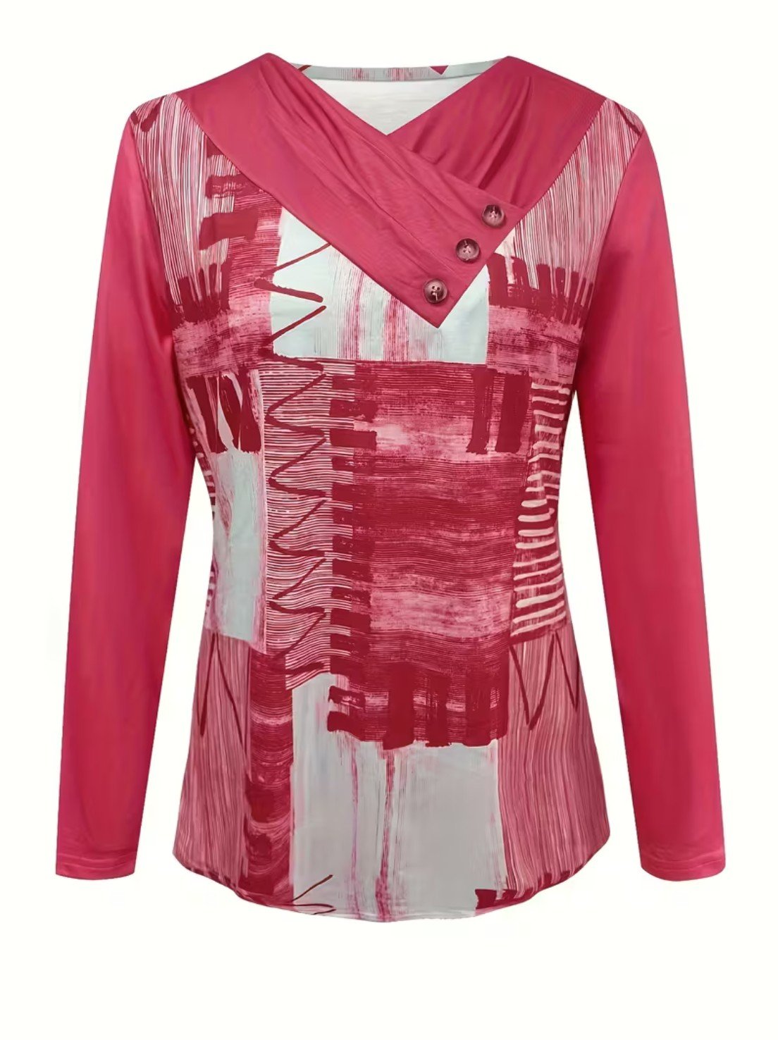 Others Casual Loose Multicolor Block T-Shirt