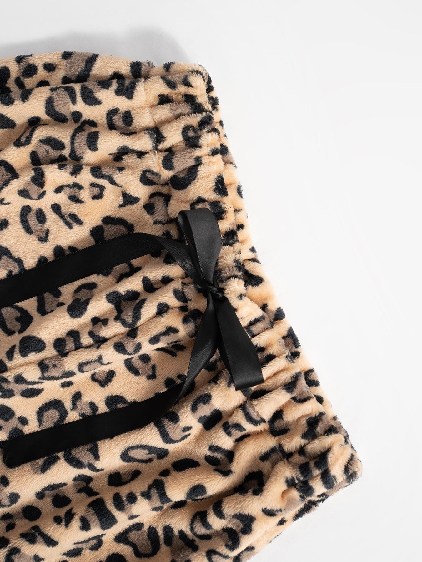 Loose Simple Leopard Pants
