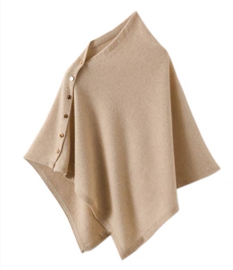 Loose Casual Asymmetrical Collar Cashmere Kimono