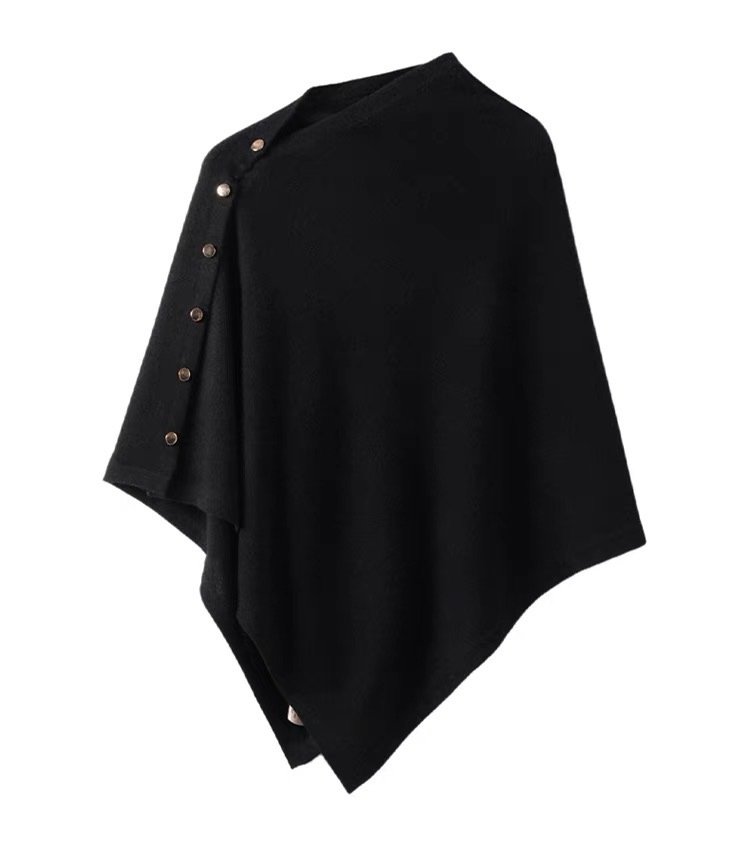 Loose Casual Asymmetrical Collar Cashmere Kimono