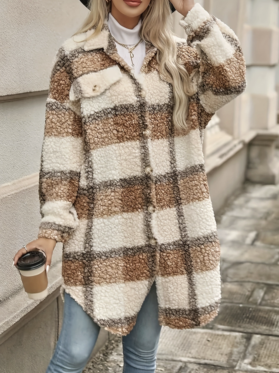 Shawl Collar Casual Trench Coat