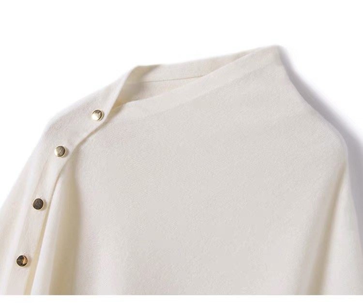 Loose Casual Asymmetrical Collar Cashmere Kimono