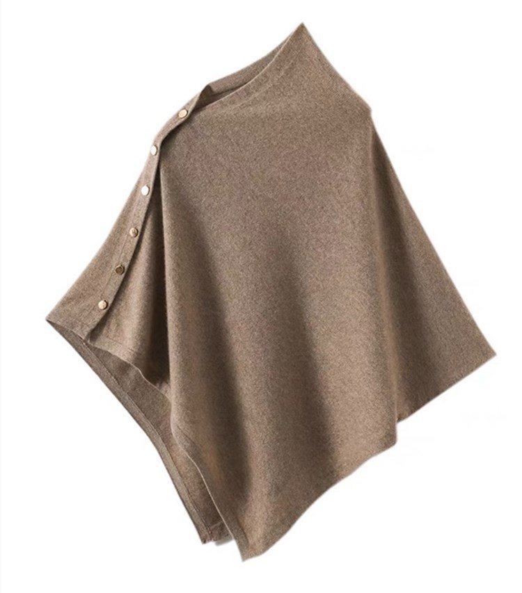 Loose Casual Asymmetrical Collar Cashmere Kimono