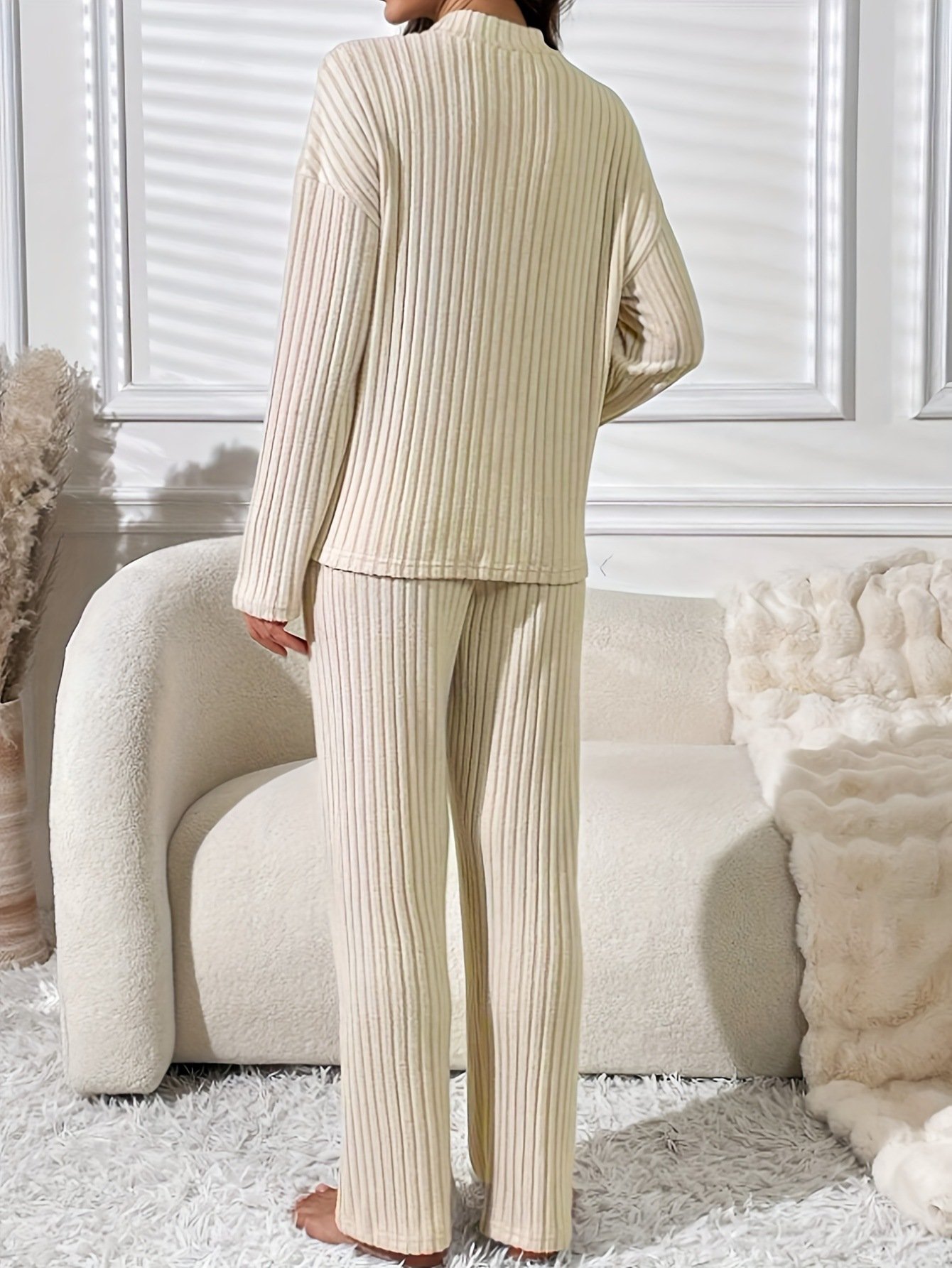 Casual Cotton Regular Fit Crew Neck Two-Piece Set