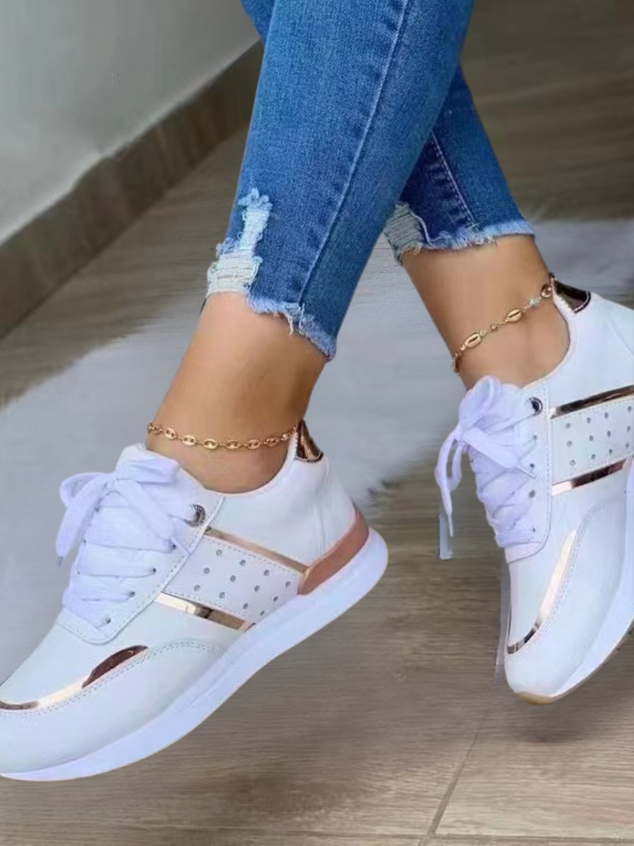 Color Block Urban Mesh Fabric All Season Shallow Shoes