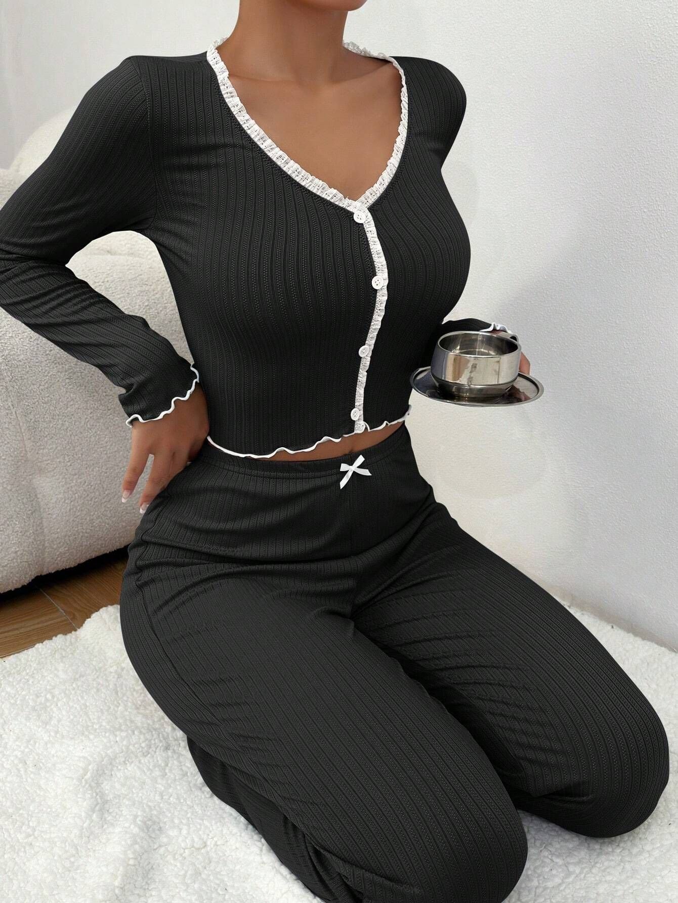 Plain Regular Fit Simple Lounge Set