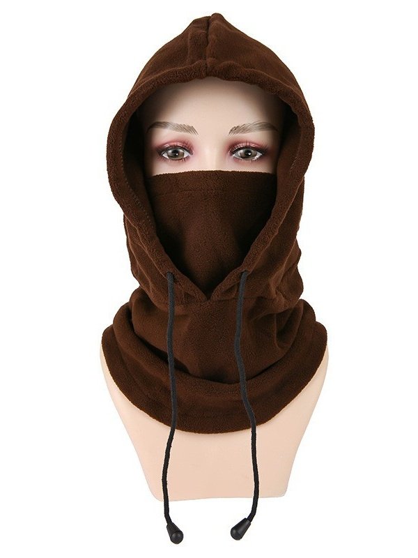 Winter Outdoor Cycling Hat Skiing Windproof Cold-proof Warm Plus Velvet Thick Neck Protection Polar Fleece Mask