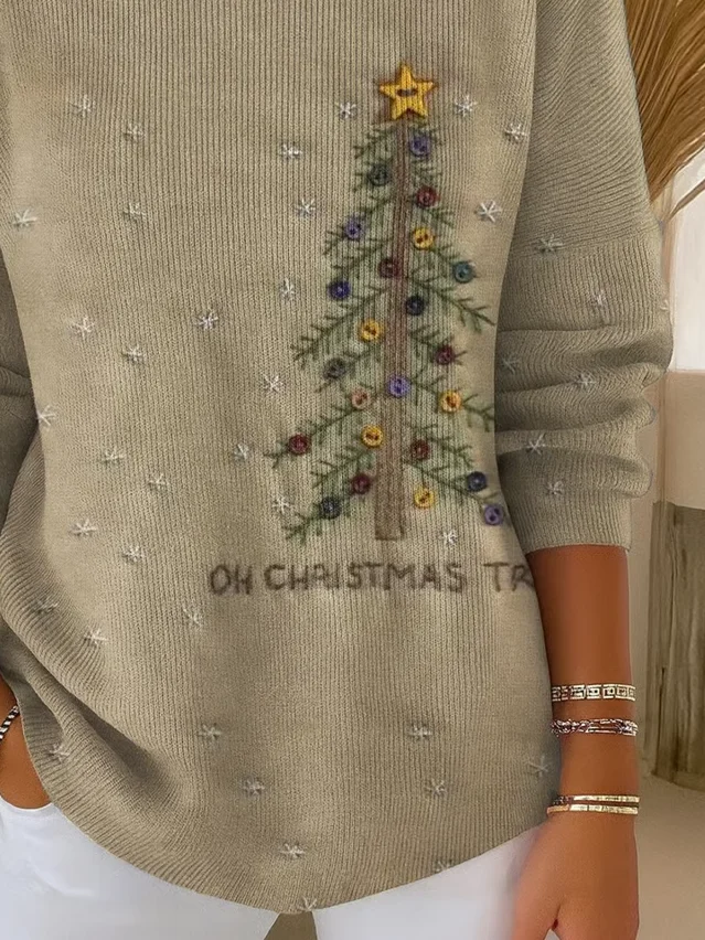 Printing Casual Christmas Sweater