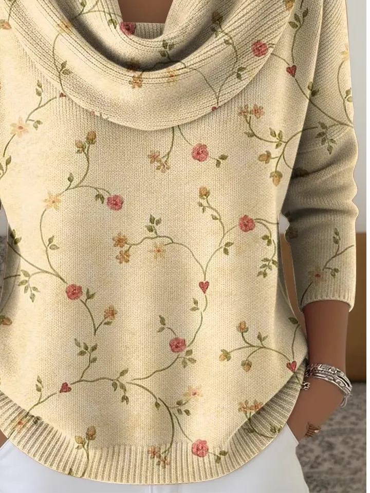 Vintage Others Floral Loose Sweater