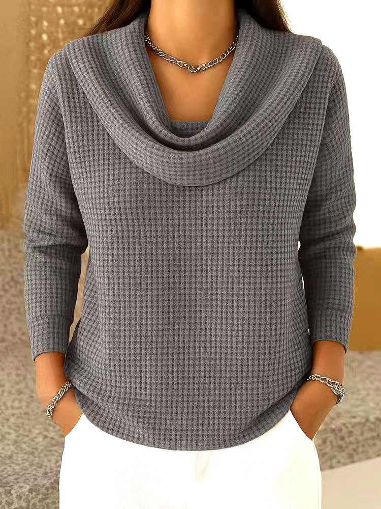 Plain Casual Mock Neck T-Shirt