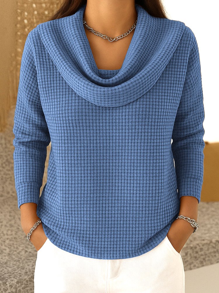 Plain Casual Mock Neck T-Shirt