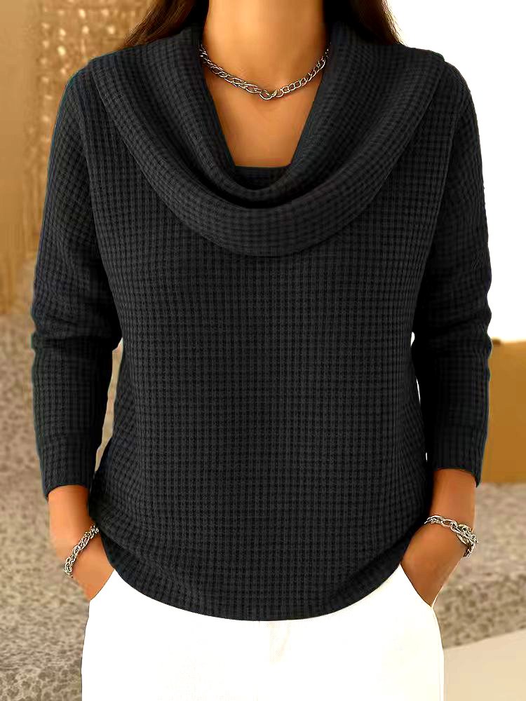 Plain Casual Mock Neck T-Shirt