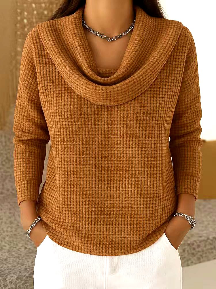 Plain Casual Mock Neck T-Shirt