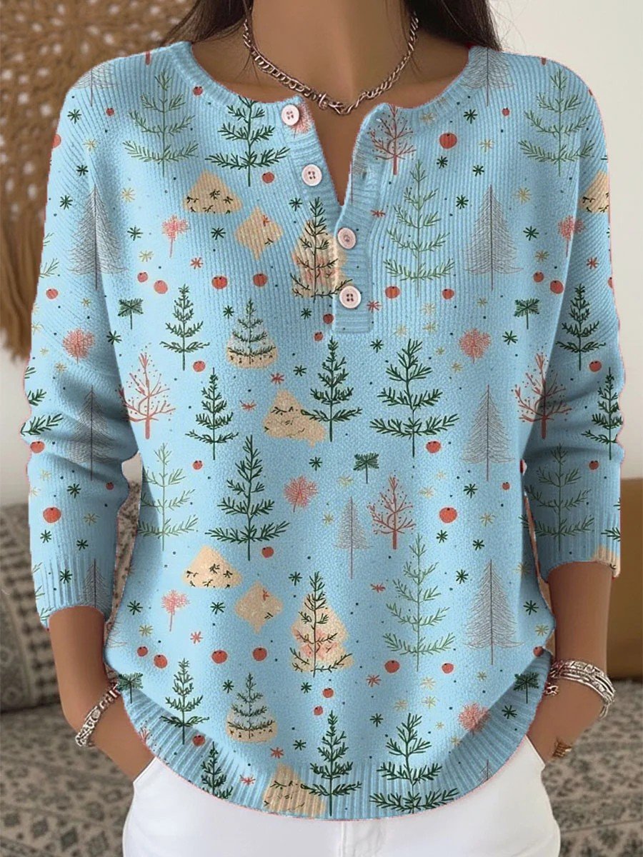 Loose Christmas Casual Crew Neck Sweater