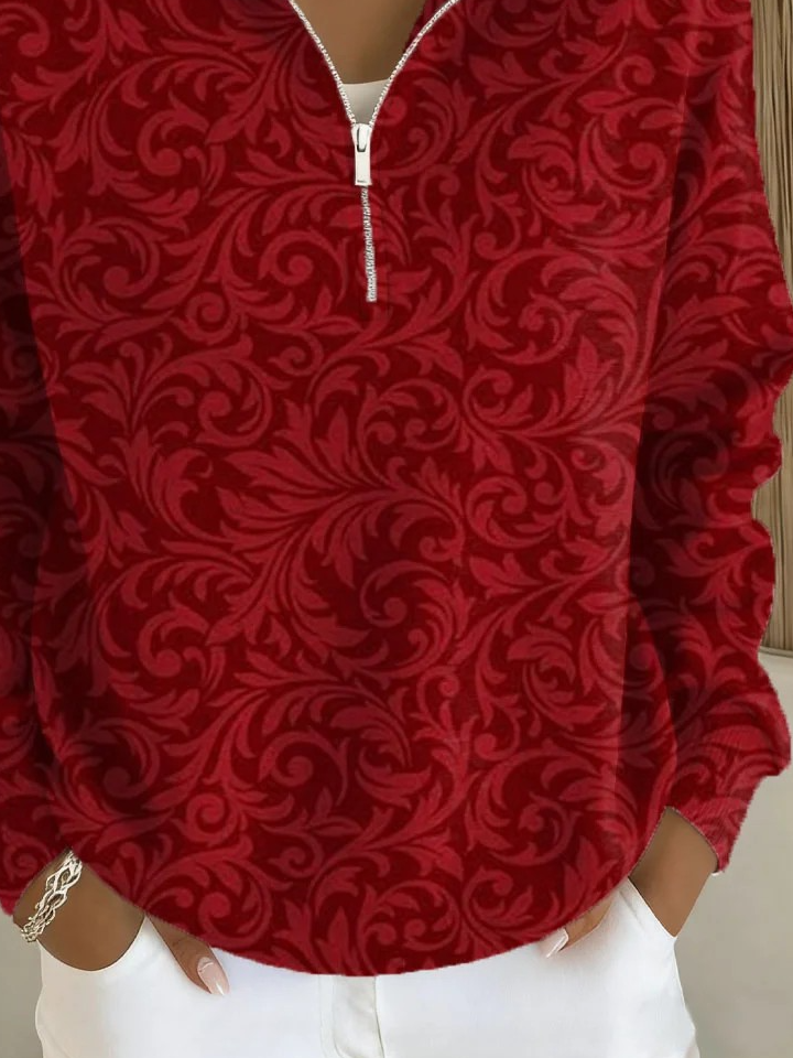 Christmas Casual Half Open Collar Sweater