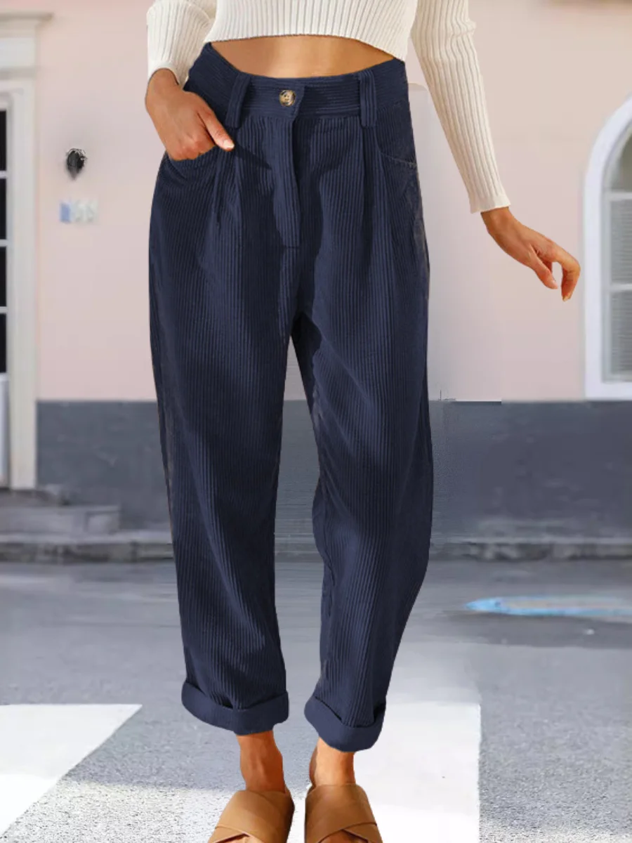 Women's  Elastic Waist H-Line Harem Pants Daily Going Out Pants Yellow Casual Split Joint Plain Spring/Fall Pants