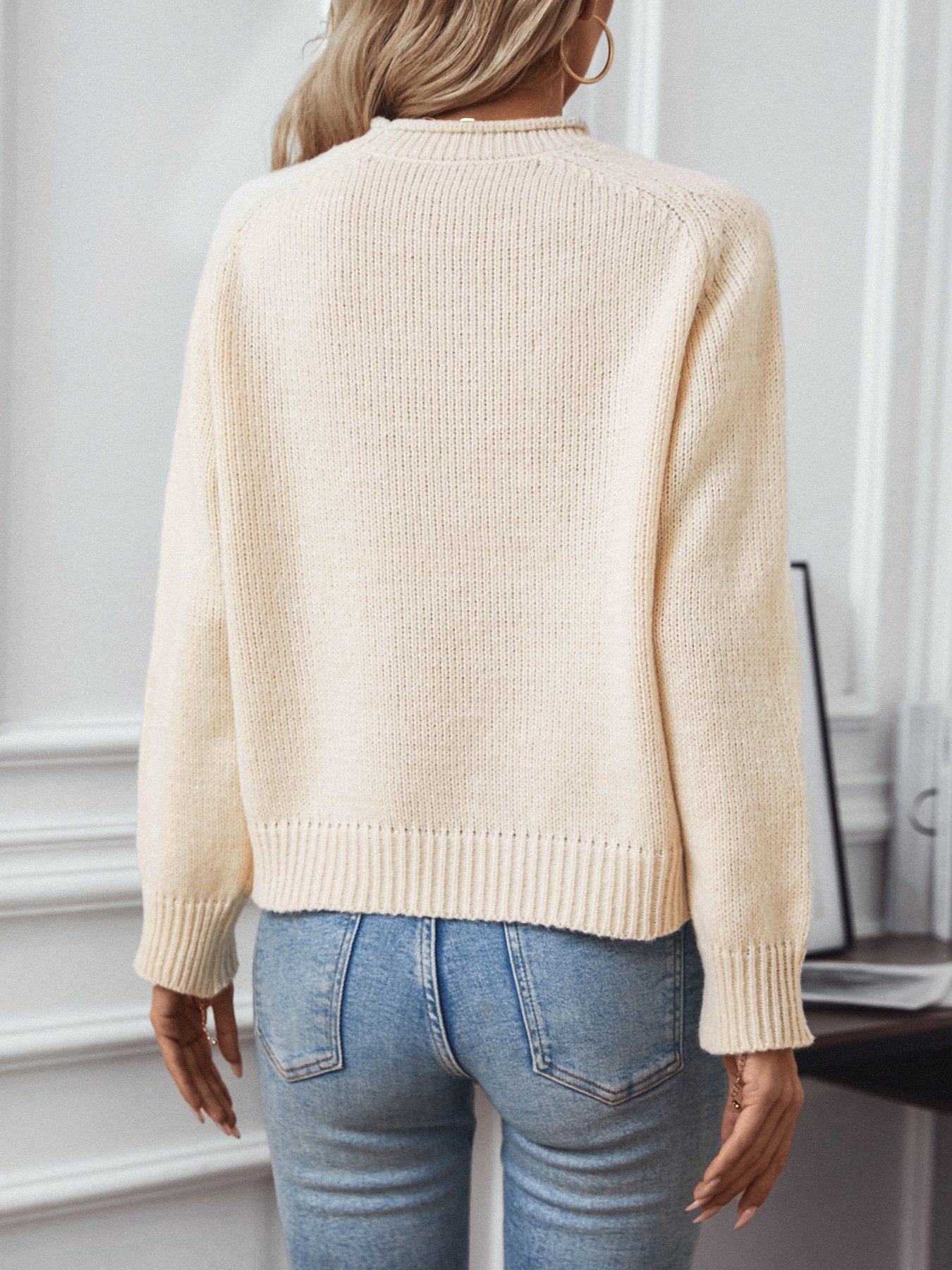 Crew Neck Casual Sweater