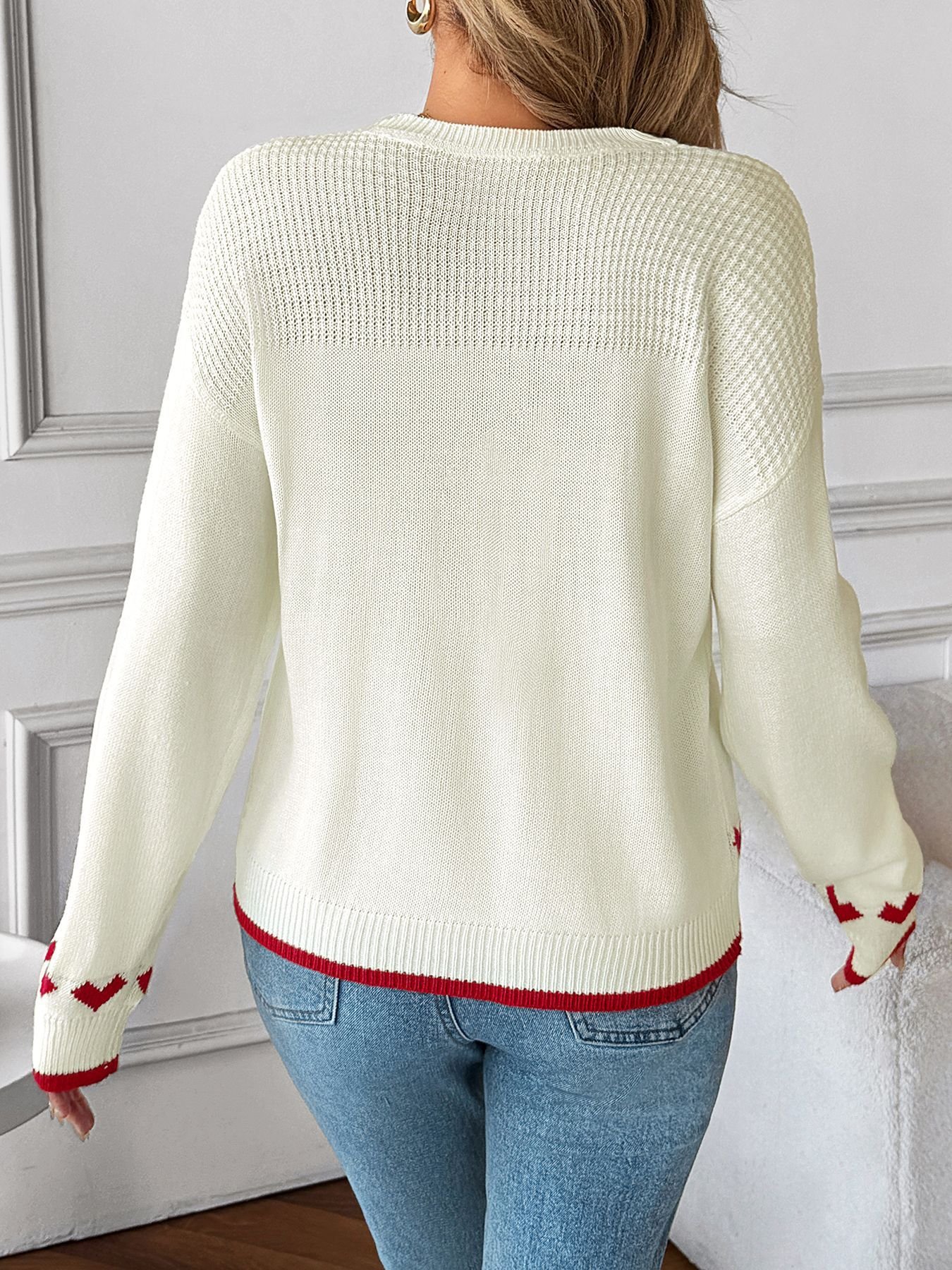 Knitted Casual Crew Neck Sweater