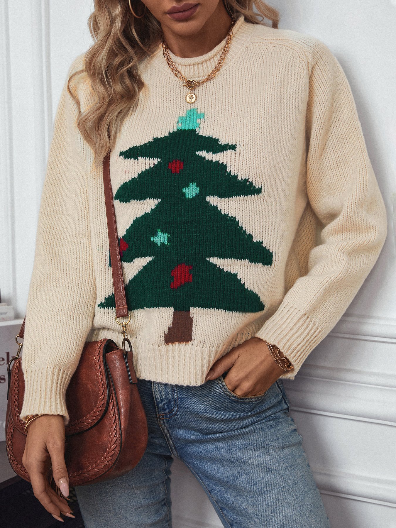 Crew Neck Casual Sweater