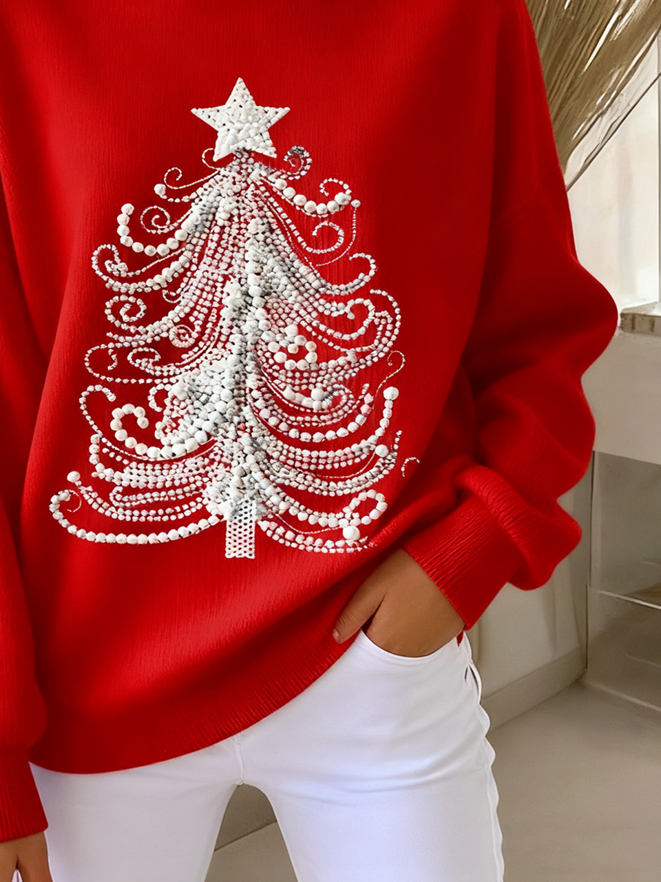 Christmas Turtleneck Vintage Loose Sweater