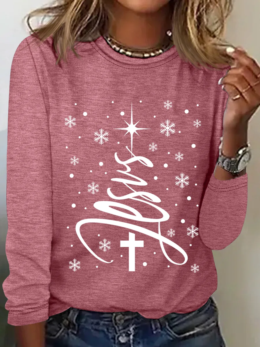 Jesus Christmas Tree Long sleeve shirt