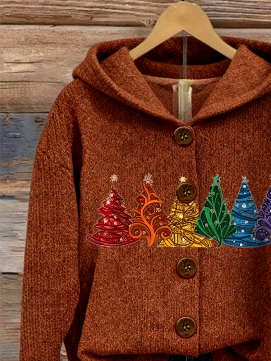 Loose Wool/Knitting Christmas Simple Cardigan