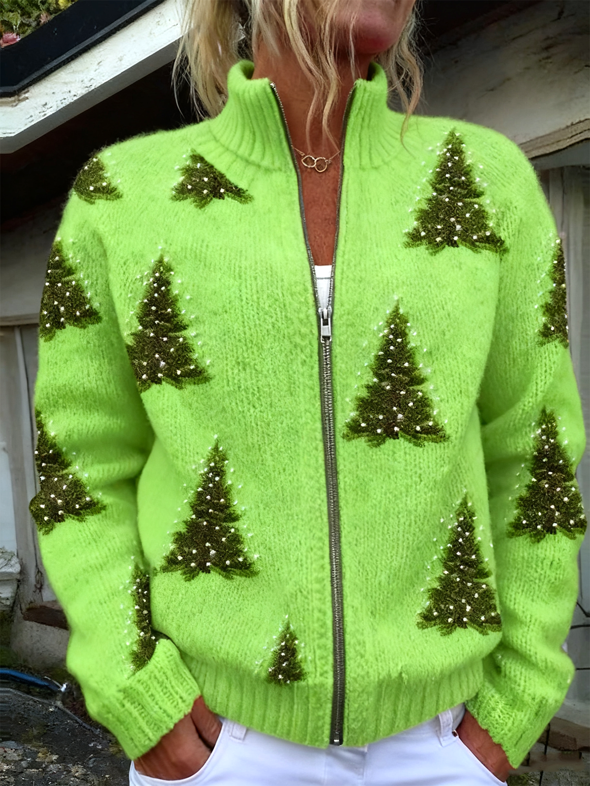 Simple Loose Others Wool/Knitting Cardigan