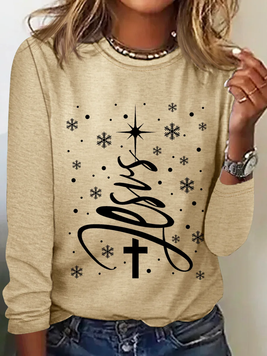 Jesus Christmas Tree Long sleeve shirt