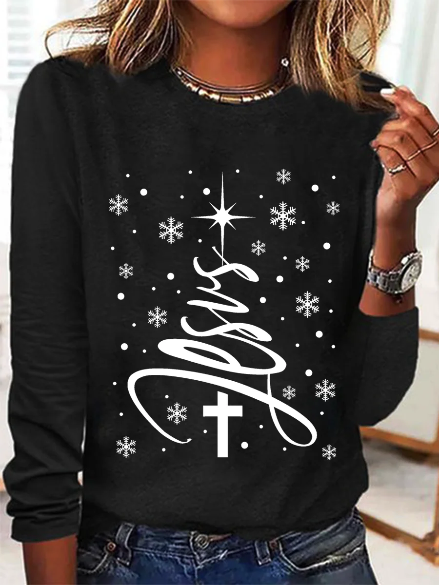 Jesus Christmas Tree Long sleeve shirt
