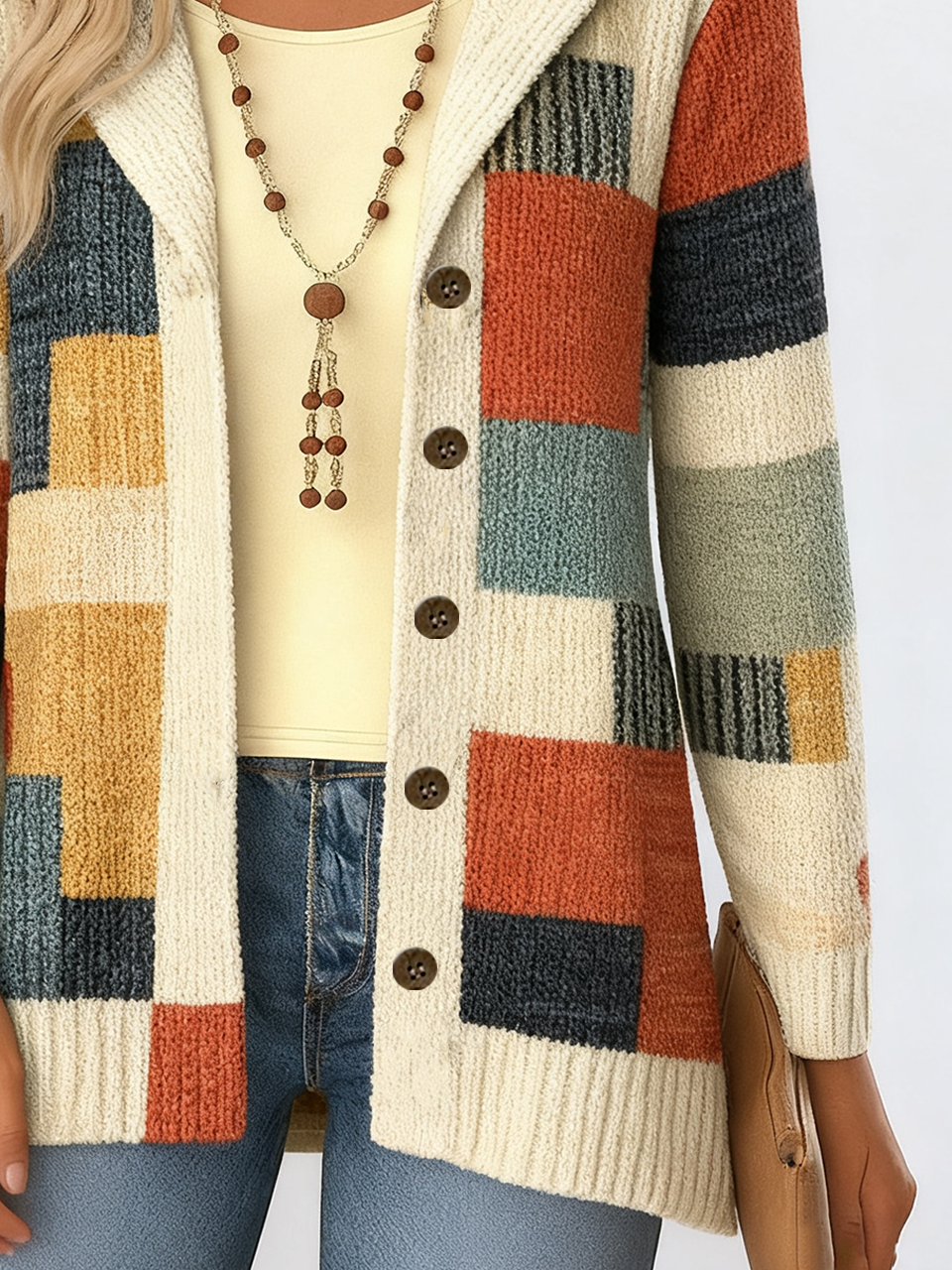 Hoodie Wool/Knitting Simple Cardigan