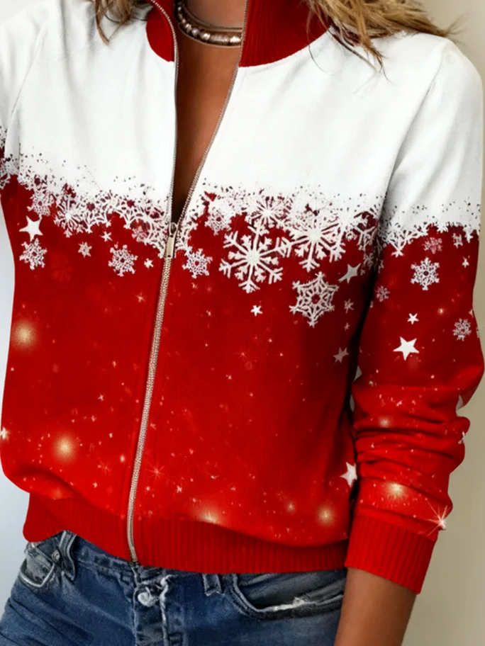 Casual Christmas Others Loose Cardigan