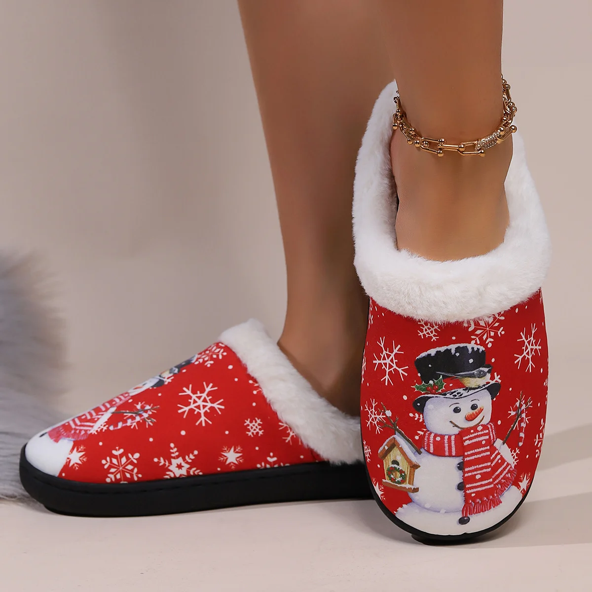 Christmas Cotton All Season House Slippers