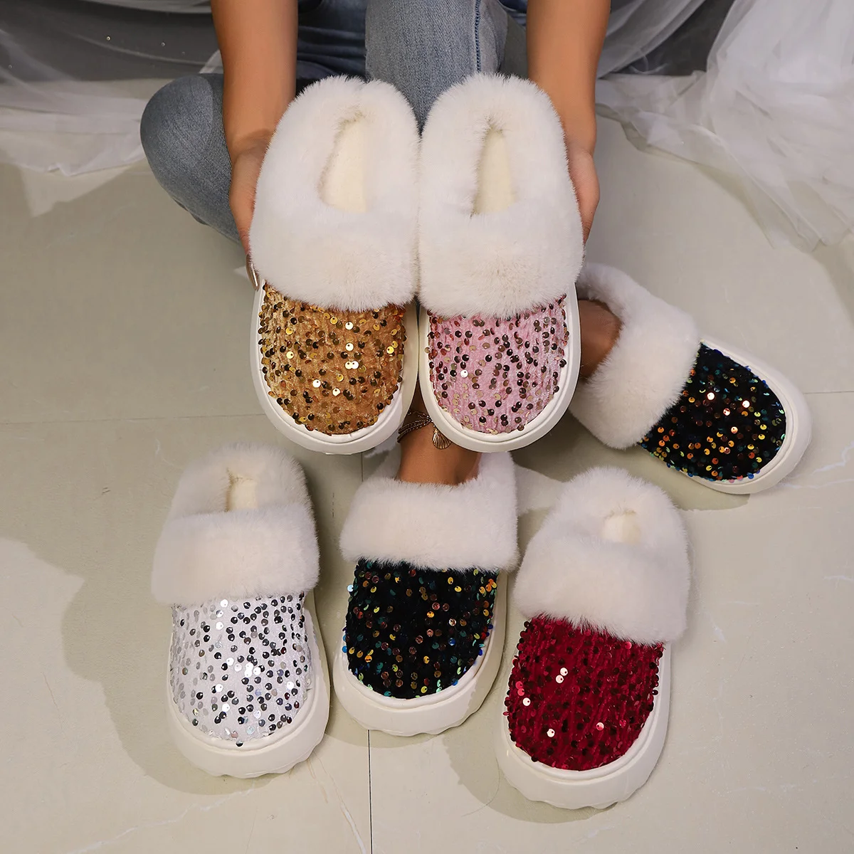 All Season Casual Fabric House Slippers