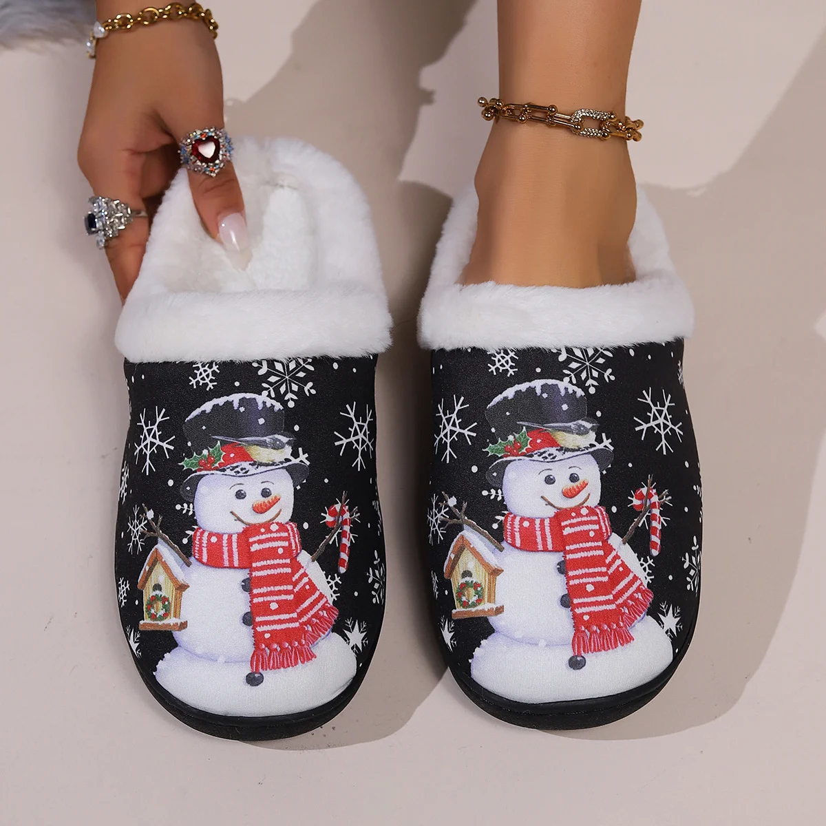 Christmas Cotton All Season House Slippers