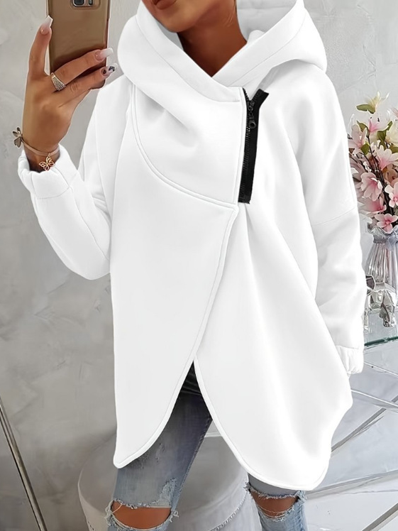 Casual Plain Hoodie Jacket