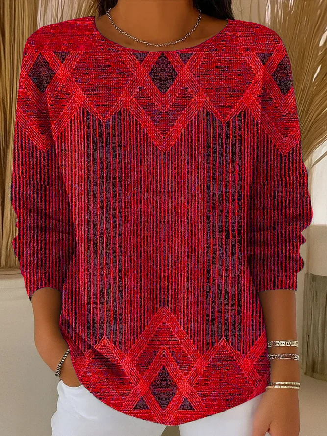 Casual Abstract Sweater