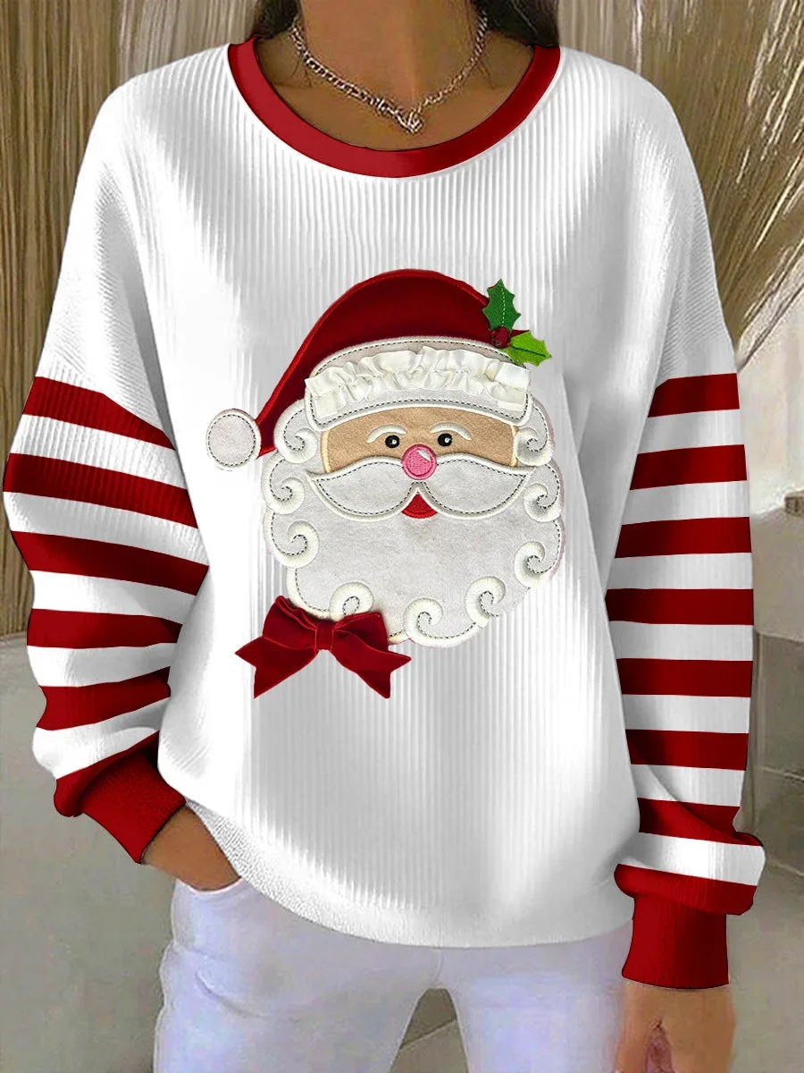Women's Christmas Print Casual Crew Neck Sweatshirt