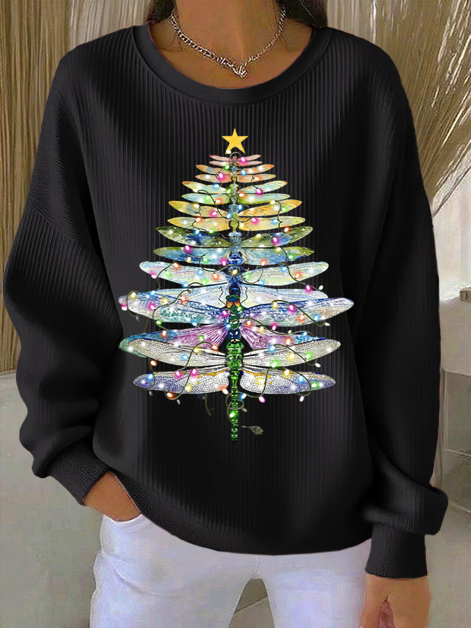 Printing Christmas Tree Casual Sweatshirt
