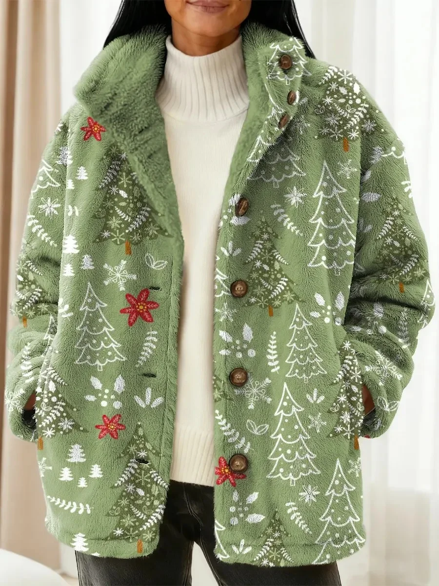 Christmas Flannel Vintage Teddy Jacket