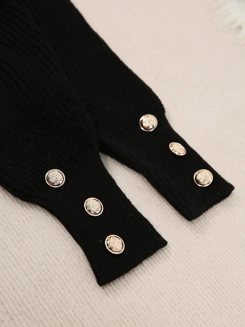 Lady Romance V Neck Loose Acrylic Sweater