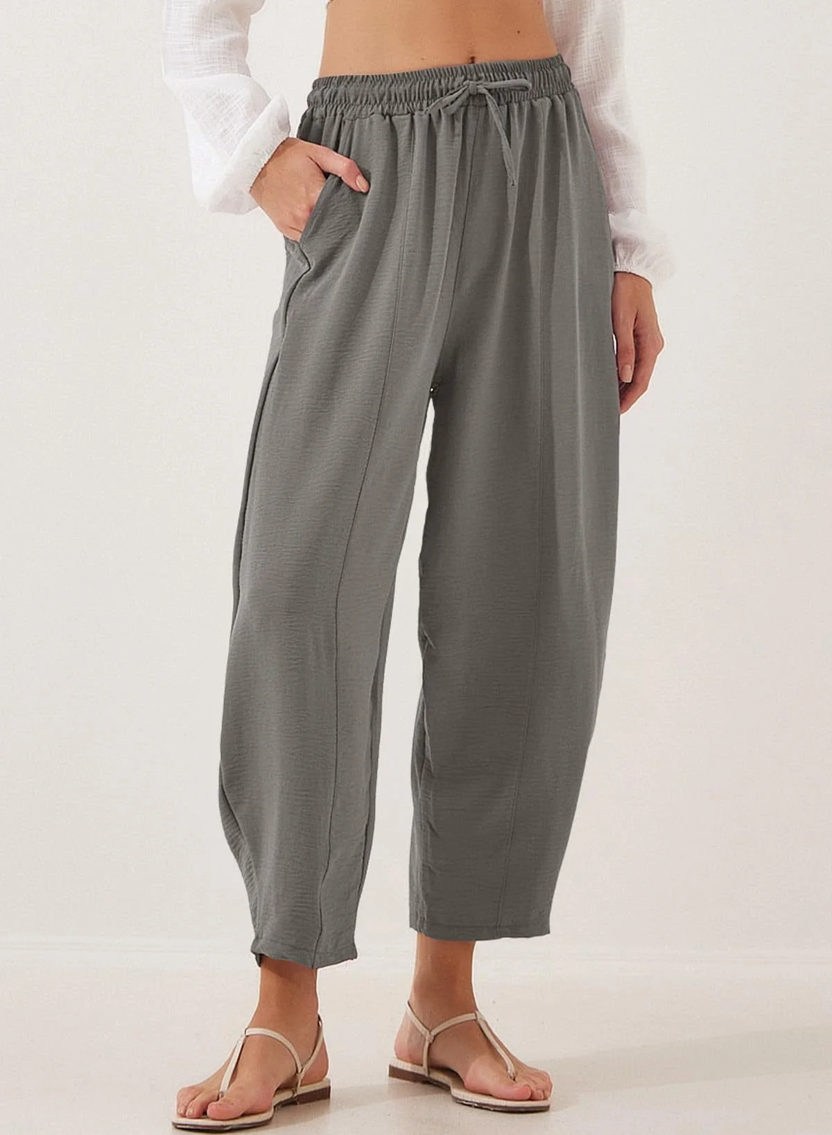 Plain Loose Simple Pants