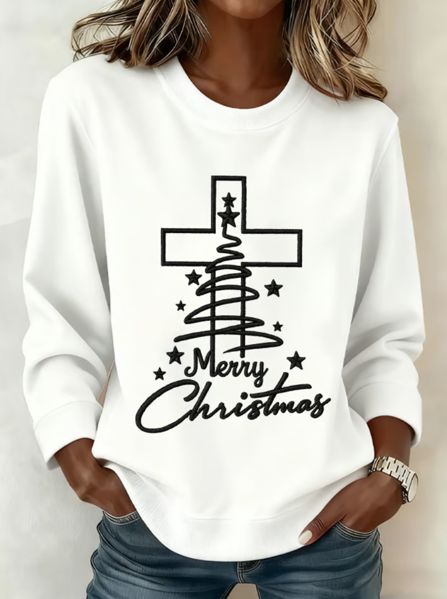 Women's Christmas Faith Print Hoodie