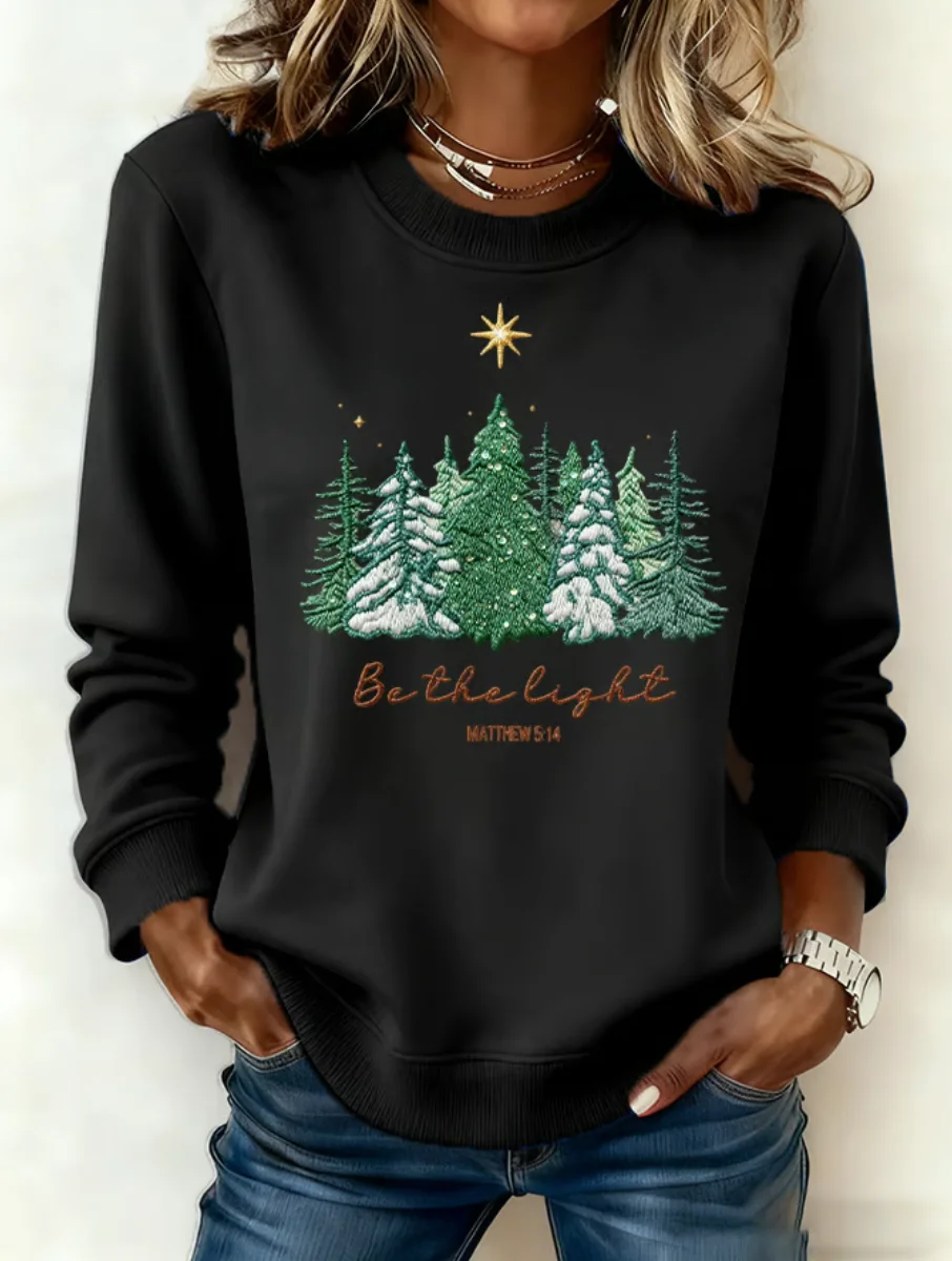 Women's Christmas Faith Print Hoodie