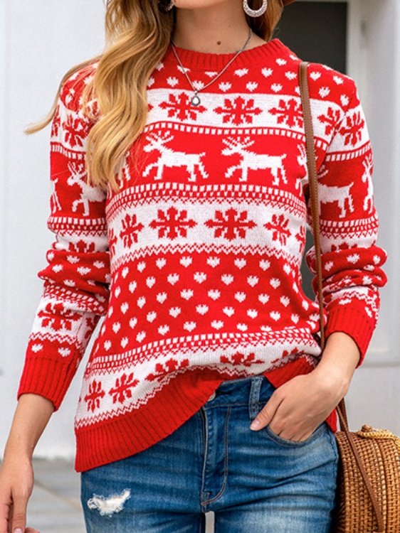Loose Christmas Elk Casual Sweater